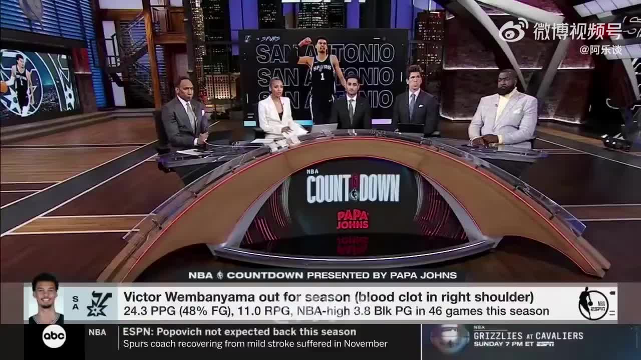 Shams：馬刺認為文班下賽季可以回歸，波波維奇的身體在好轉