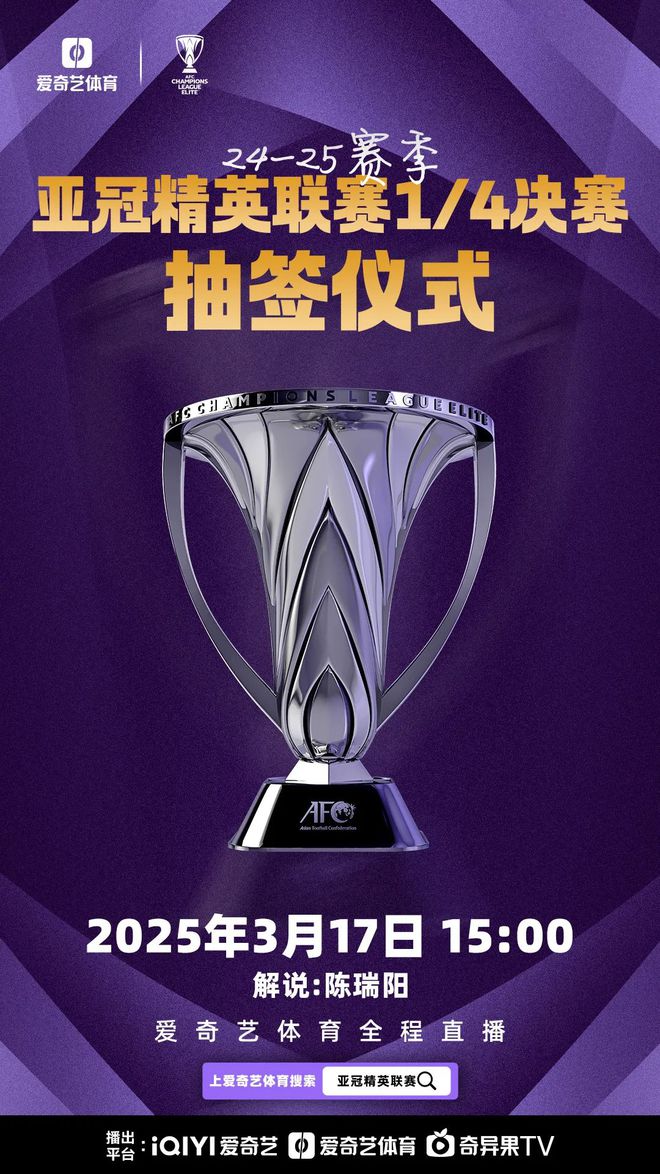 亞冠8強抽簽，東西亞對決，新月水手種子隊。