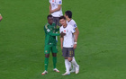 蔣光太傷退，林良銘紅牌，國(guó)足半場(chǎng)0-0少戰(zhàn)一隊(duì)。
