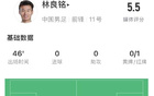 林良銘表現(xiàn)不佳，染紅失誤多，數(shù)據(jù)不佳。
