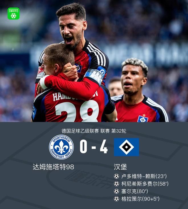 漢堡大勝，晉級(jí)德甲！塞爾克功不可沒。