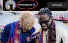 Travis Scott關(guān)注亞馬爾，足球界牌面第一人！