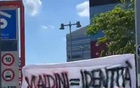 AC米蘭球迷抗議，保衛(wèi)米蘭，外商撤離！