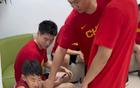 周琦子探班男籃，與趙睿胡明軒暢聊