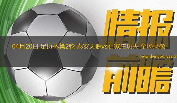 04月20日 足協(xié)杯第2輪 泰安天貺vs石家莊功夫 全場(chǎng)錄像