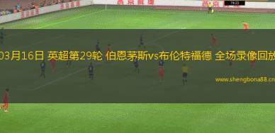 03月16日 英超第29輪 伯恩茅斯vs布倫特福德 全場錄像回放